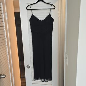 Eliza J New York Elegant Black Evening Dress 100% Silk Size 8